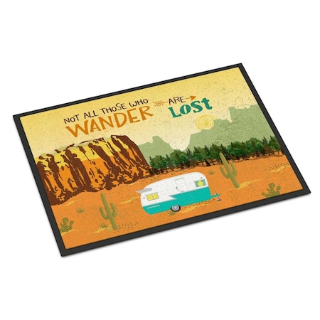 Carolines Treasures 24 x 36 in. Retro Camper Camping Wander Indoor or Outdoor Mat VHA3025JMAT